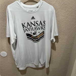 Adidas White Kansas Jayhawks Men's Military Appreciation Shirt